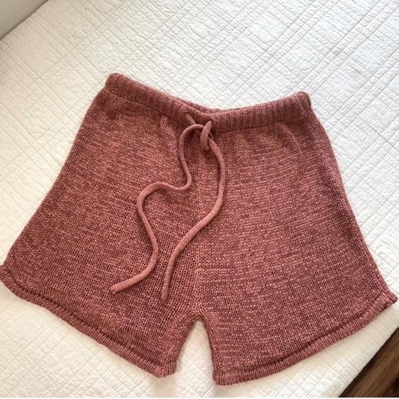 Sabo Skirt Rust Color Knit Shorts - Picture 1 of 5